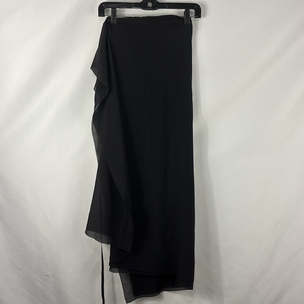 Jean Paul Gaultier Black Vintage Silk Wrap Skirt