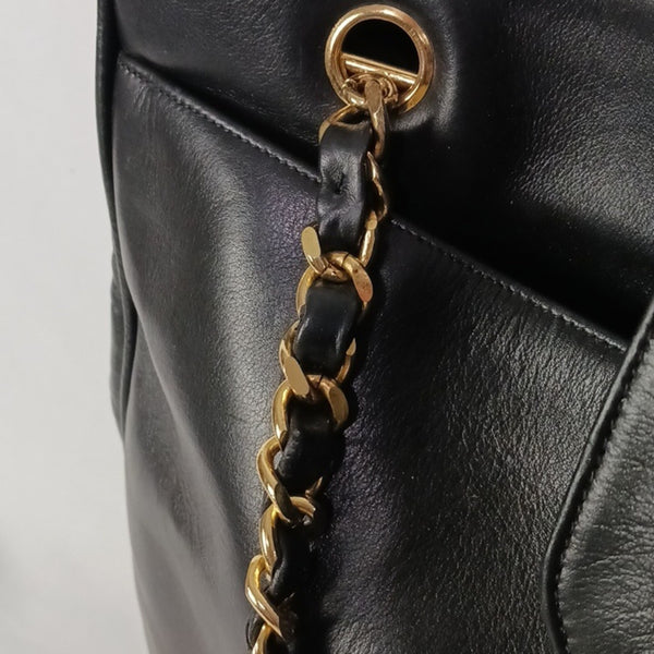 Chanel Large Tote Black with Chain Strap.