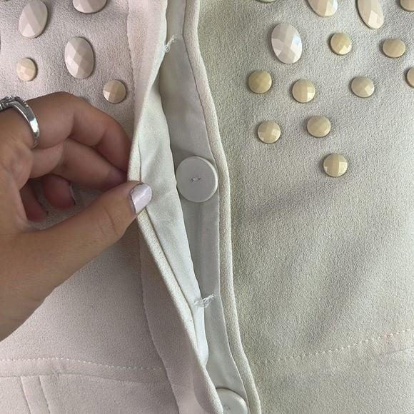 Red Valentino Cream Jacket with Beaded Trim