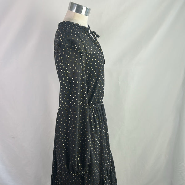 Julia Jordan Blk w Gold Dots Dress