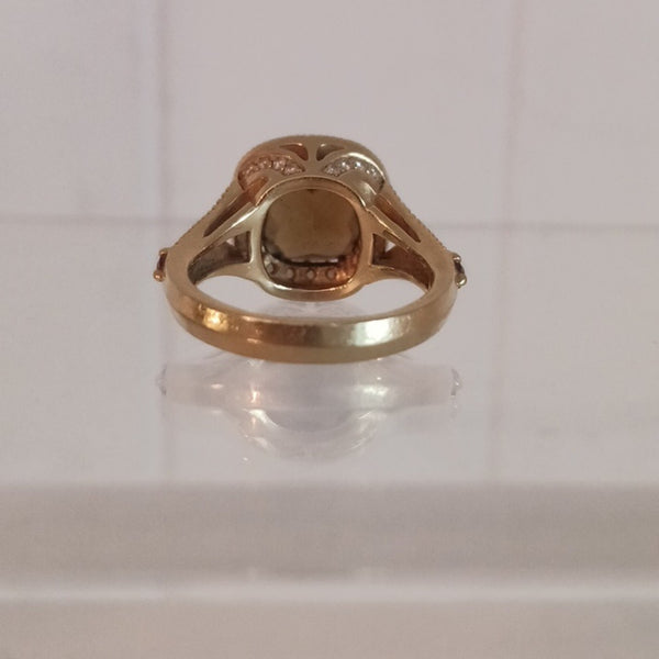 Christopher Design Mandarin Garnet 18kt Diamonds Ring.