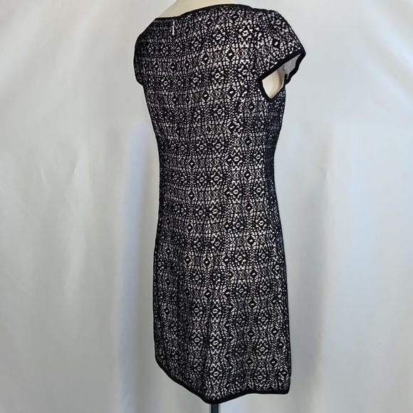 Nanette Lepore NYC Black Lace Cap Sleeve Dress