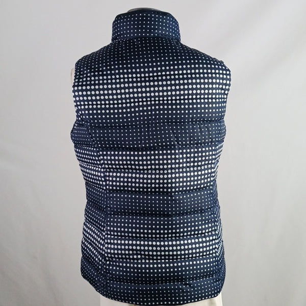 Tommy Hilfiger NWT Navy and White Dots Puffer Vest