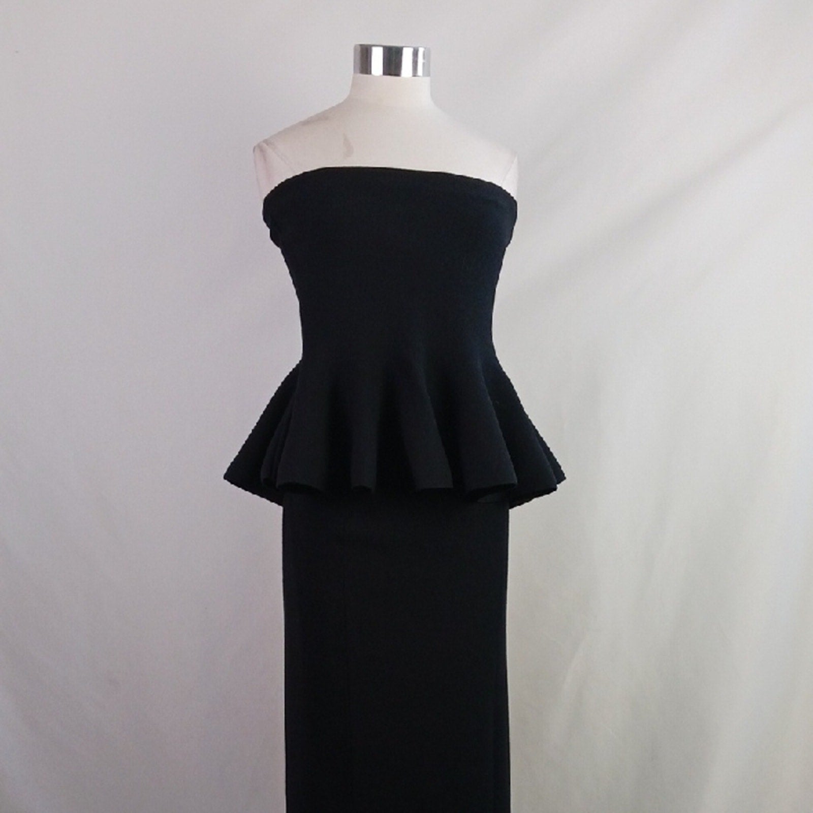 Ann Taylor Black Ruffle Strapless Top/Skirt Set
