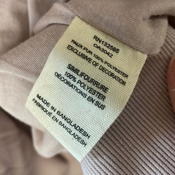 NWT Grey State Pink Faux Fur Bomber