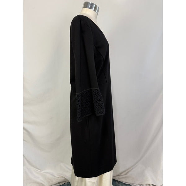 LAFAYETTE 148 BLACK WITH LACE TRIM SLEEVES