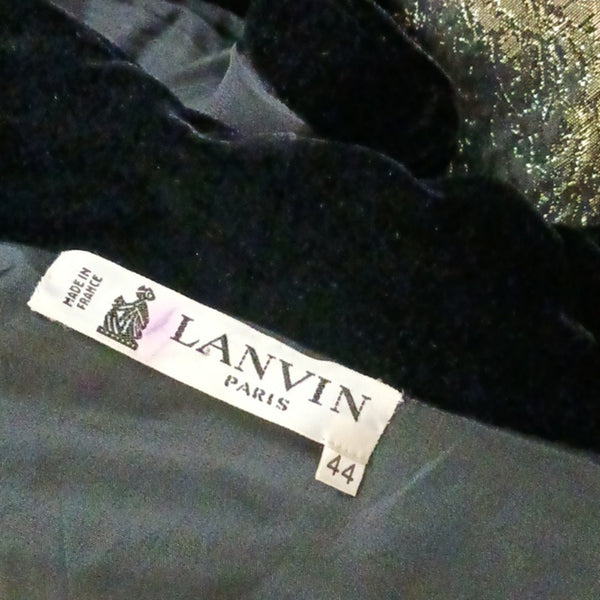 Lanvin Vintage Gold Lamé & Black Velvet Jacket