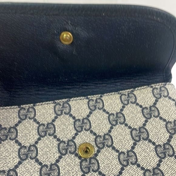 Gucci Small Vintage Blue Logo Clutch