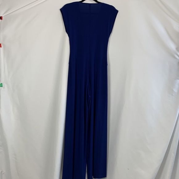 Norma Kamali Deep Blue V-Neck Vintage Jumpsuit