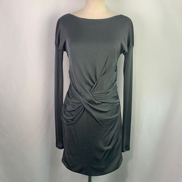 Rag and Bone gray and black pleated waist dress