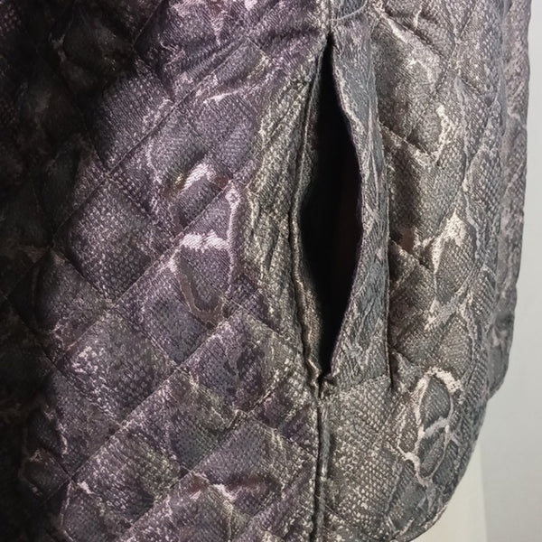 Chico's Metallic Snake Quilted Jacket NWT