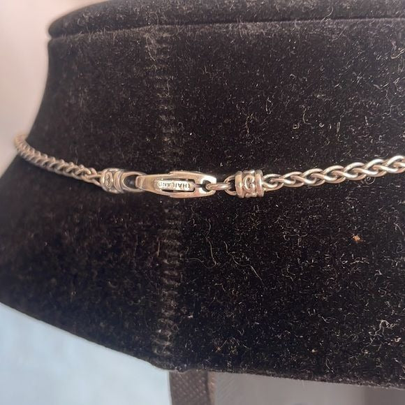 John Hardy Sterling and 14kt Clover Station Necklace