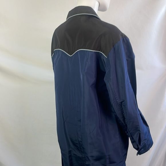 Prada Black And Navy Nylon 3/4 Belt Jacket