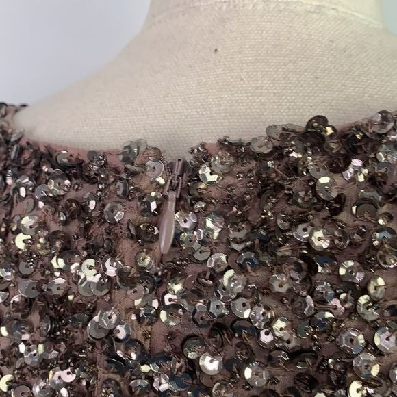 Parker NWT Silver Sequined Dress