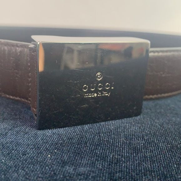Gucci Men’s Leather Red Green Striped Belt