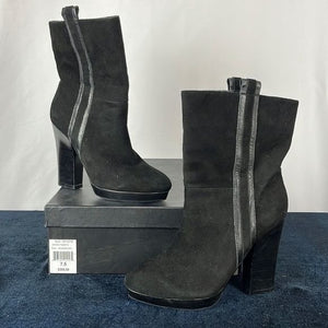 Nanette Lepore Black Suede Heeled Booties