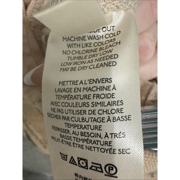 ANTHROPOLOGIE TAN METALLIC PRINT JEANS