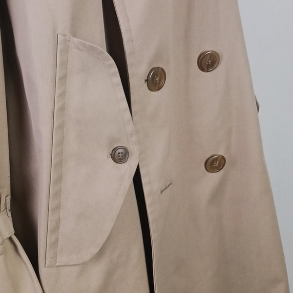 Burberry Classic 3/4 Trench Beige and Black Plaid Coat Vintage