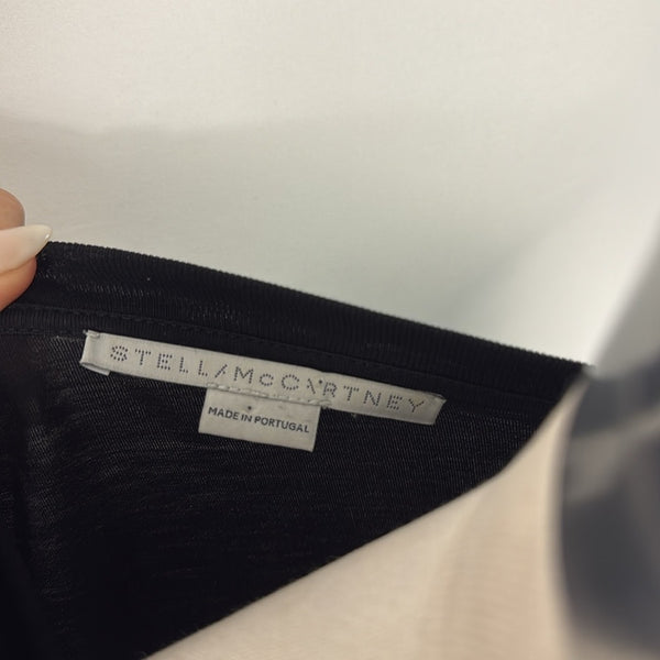 Stella McCartney Black With One Pleated Shoulder Top