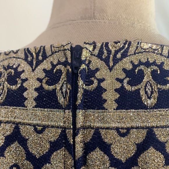 Bob Cunningham 70’s VTG blue silver gown