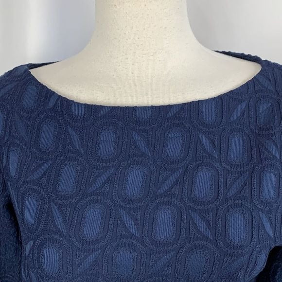 Lela Rose NWT Navy Brocade Dress