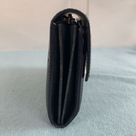 Louis Vuitton black vernis monogram wallet