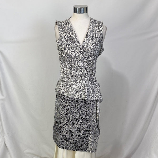 Diane Von Fürstenberg Black Prince Sleeveless Wrapped Dress