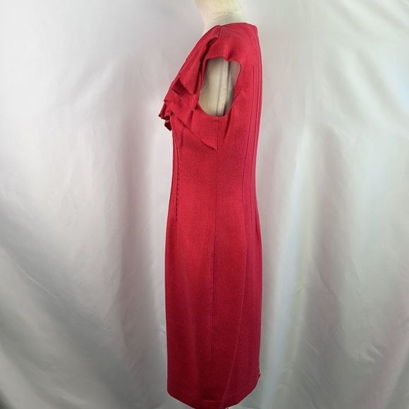 Kay Unger NWT Pink Dress with Ruffle Neck