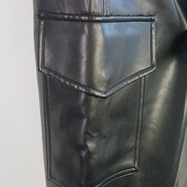 Wilfred Black Cargo Faux Leather Pants