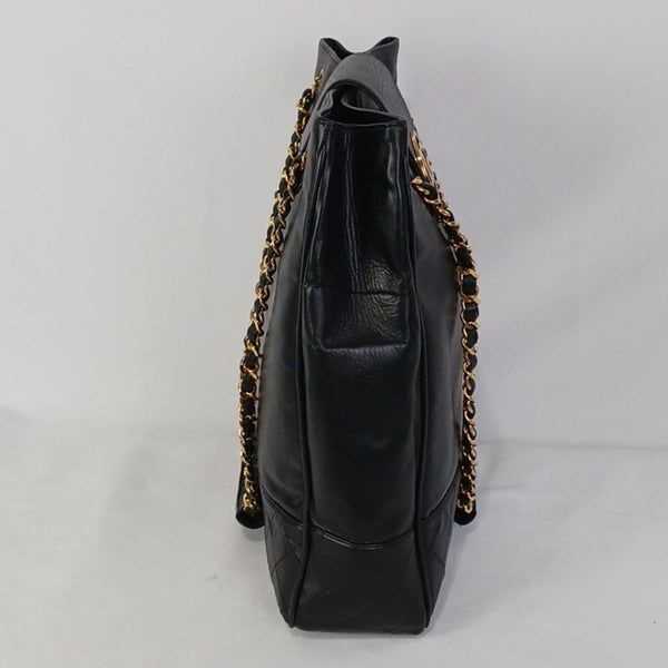 Chanel Large Tote Black with Chain Strap.