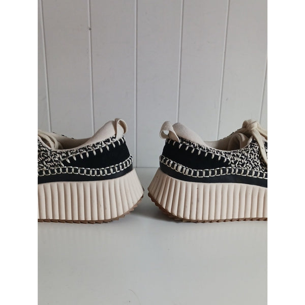 DOLCE VITA BLK WH PLATFORM SNEAKERS