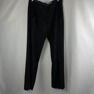 Balenciaga Paris Black Trousers with Navy Dotted Waist Trim