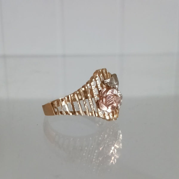 Tri Gold 14 Kt Ring.
