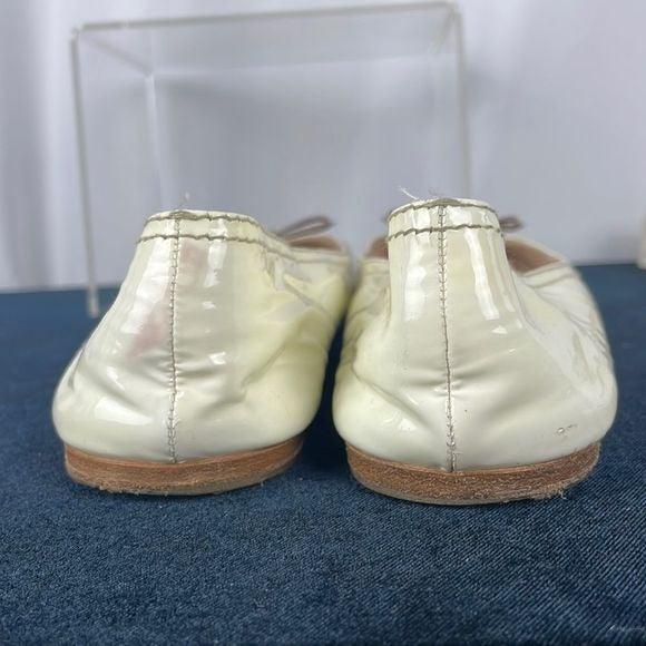 Prada Cream Tan Ombré Patent Flats