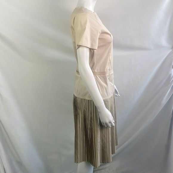Jill Sander Tan Pleated Bottom Dress