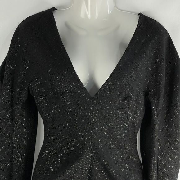 Alexander McQueen black and gold tweed dress
