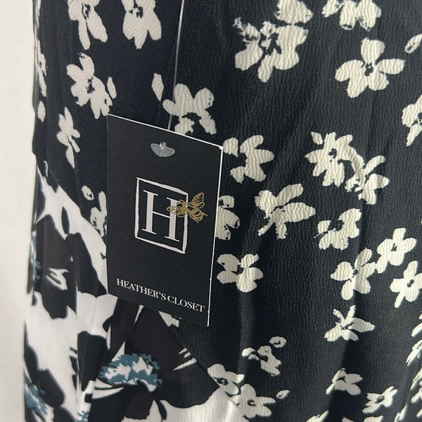 Heathers Closet Black White Print Long Nwt Skirt