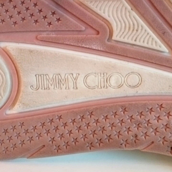 Jimmy Choo Taupe With  Pearl Beads Sneakers