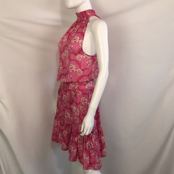 ALC Pink Floral Hi-Neck Peasant Dress New