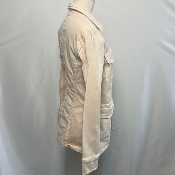 L’agence Cream Long Denim Button Jacket
