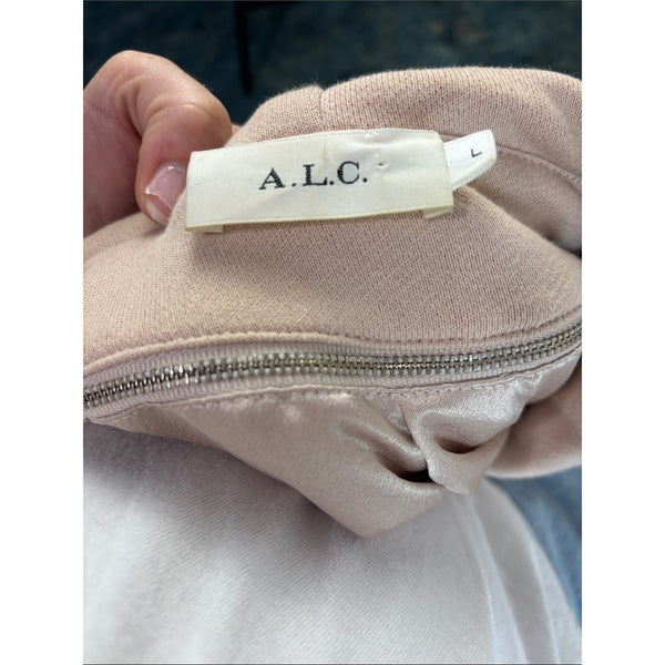 ALC CHAMPAGNE EDISON SATIN HOODED JACKET