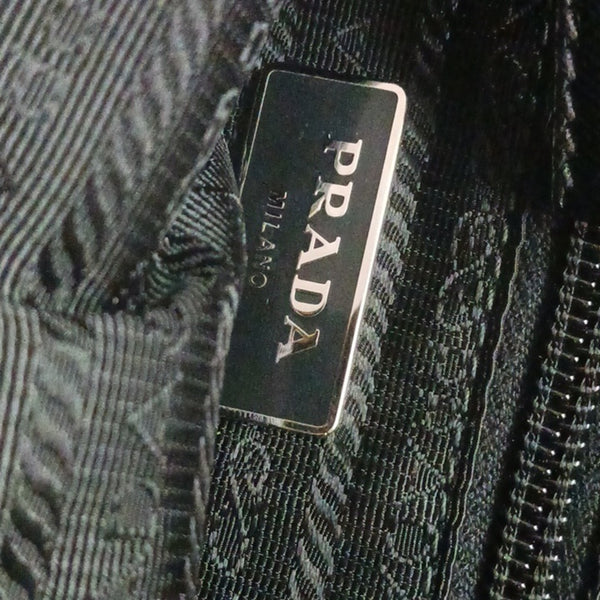 Prada Green Camo Canvas  Messenger Bag with Black Strap.
