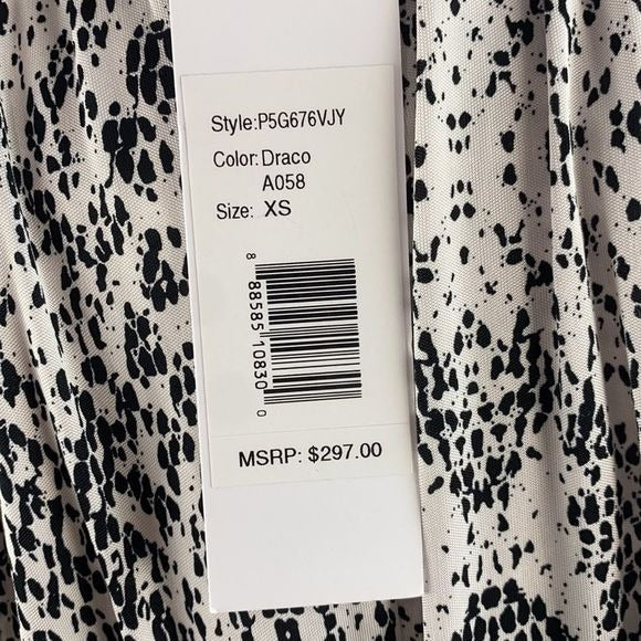 NWT Parker Black Print Wrap Dress