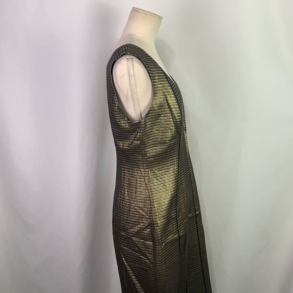 Elie Tahari Gold w/ Black Piping NWT Dress
