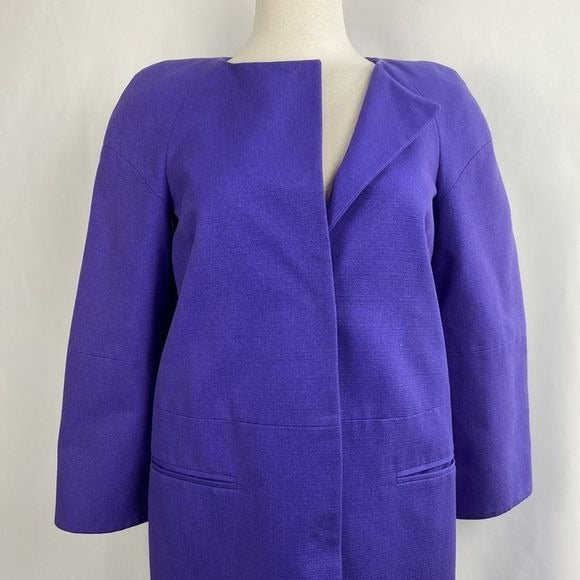 Emilio Pucci Purple Silk Cotton Blend Spring Jacket