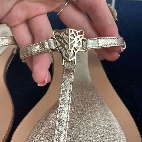 Marc Cain Gold with Cat Detail Flats