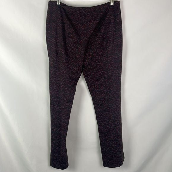 Prada Red Black Print Trousers