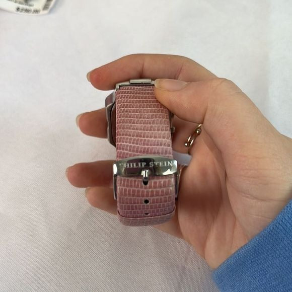 Philip Stein Oval with Diamonds Double Dial Watch