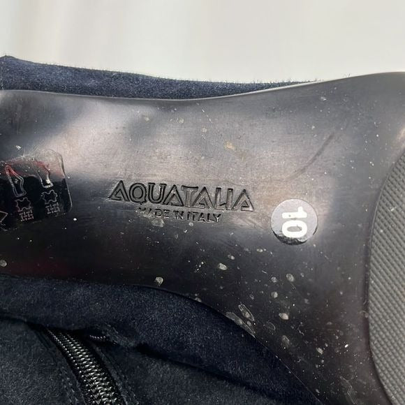 Aquatalia Black Suede Heel Boots