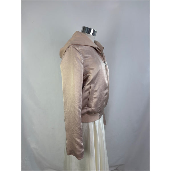 ALC CHAMPAGNE EDISON SATIN HOODED JACKET